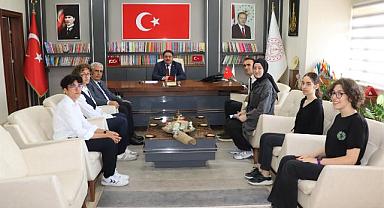 Cevat Ayhan Fen Lisesi Öğrencilerinden İl Millî Eğitim Müdürü Coşkun Bakırtaş’a Ziyaret