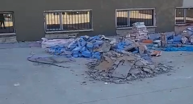 CUMHURİYET İLKOKULU'NDAKİ ÇÖP GÖRÜNTÜLERİ HENDEK'E YAKIŞMIYOR!