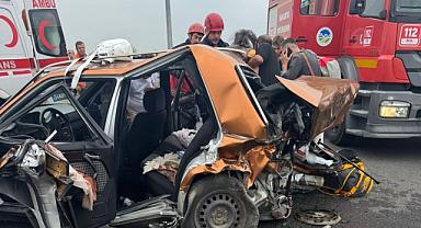 Kuzey Marmara Otoyolu girişinde korkutan kaza