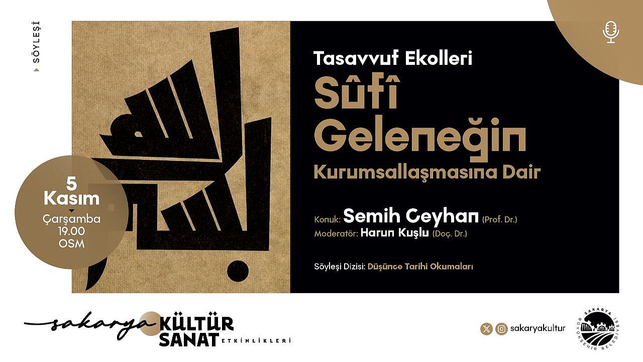 Kasım Kültür Sanat Takvimi ‘Tasavvuf Ekolleri’ Söyleşisiyle Devam Edecek