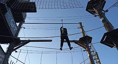 Macera Parkı’nda adrenalini ve eğlenceyi bir arada yaşadılar