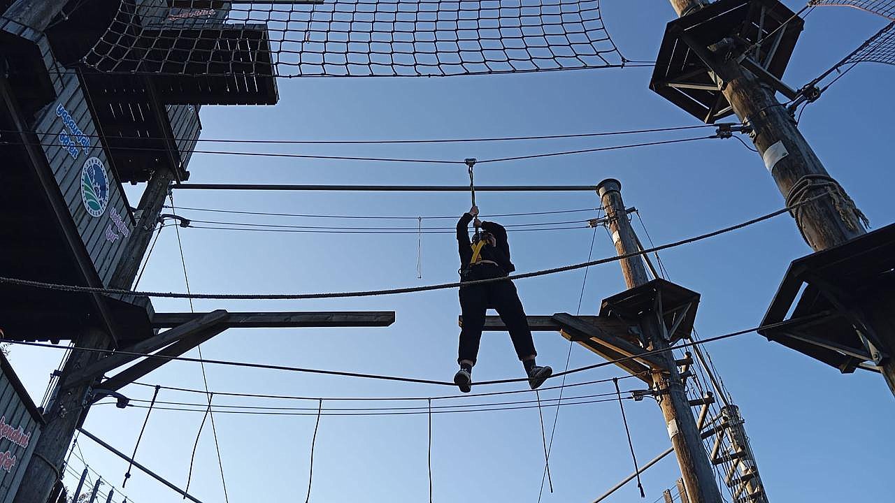 Macera Parkı’nda adrenalini ve eğlenceyi bir arada yaşadılar