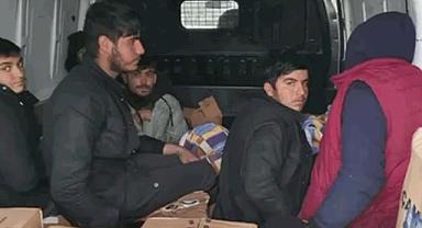 Hendek'te Deterjan kutuları arasından kaçak göçmen çıktı!