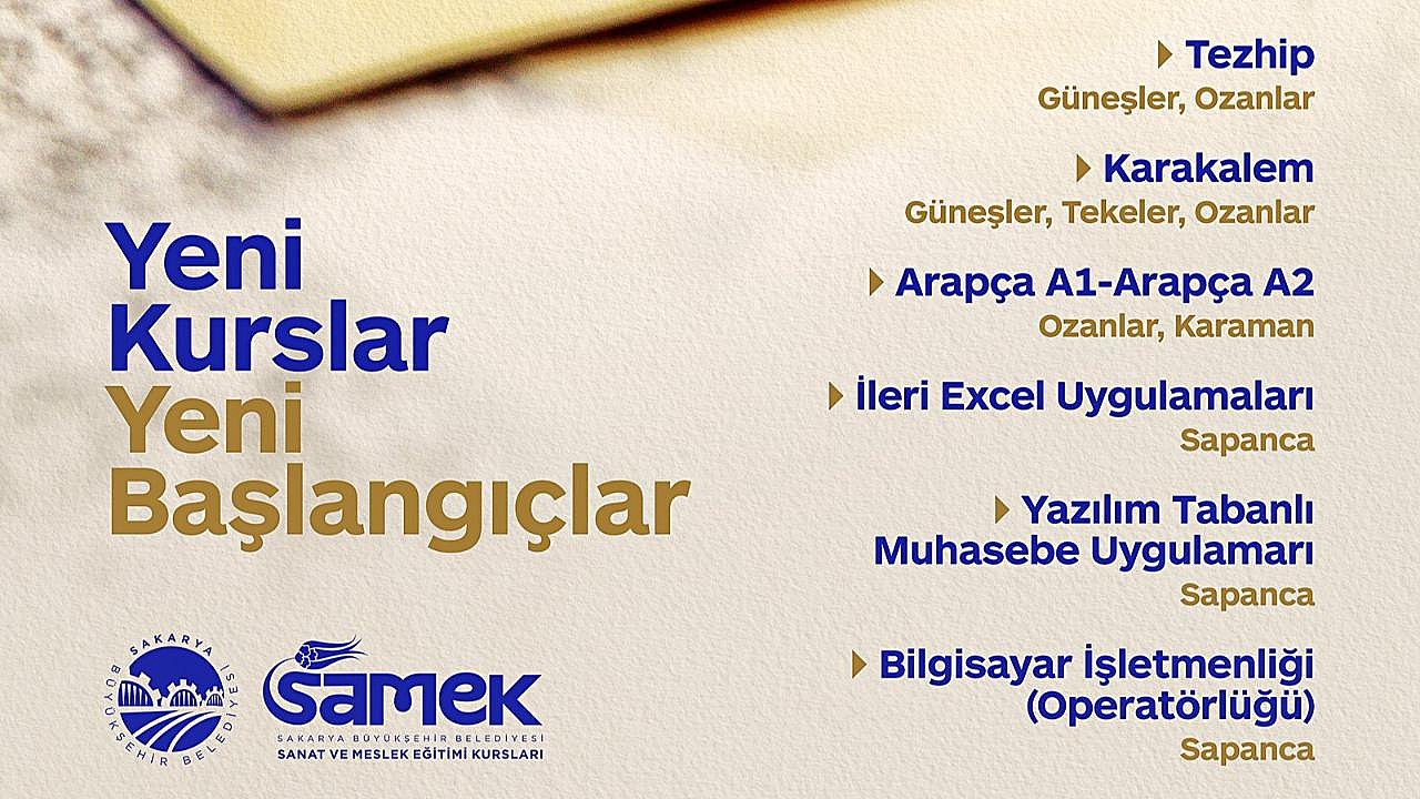 SAMEK merkezlerinde yeni branşlar için kayıtlar başladı