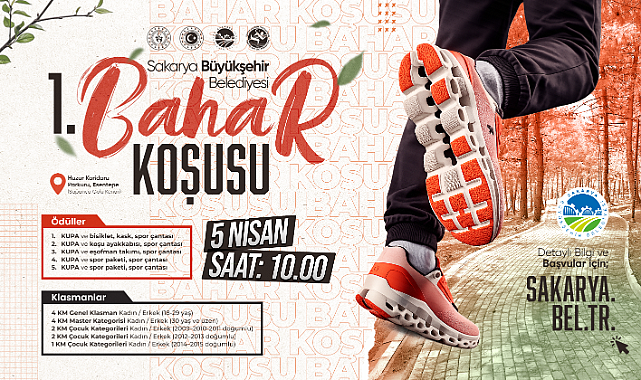 Sakaryalılar baharı ‘Huzur Koridorunda koşarak karşılayacak