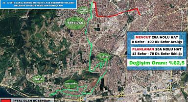 20-A hattında Yeni Düzenleme Kalkış Noktası Değişti Seferler Arttı