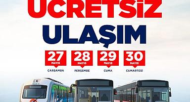 ADARAY, METROBÜS VE BELEDİYE OTOBÜSLERİ BAYRAM BOYUNCA ÜCRETSİZ