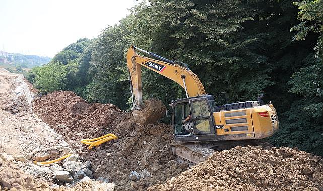 Beşköprü'de 14 metrelik istinat duvarı tamam, altyapı bitiyor