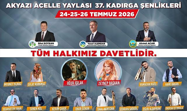 Acelle Yaylası 37. kez şenlik coşkusuna ev sahipliği yapacak