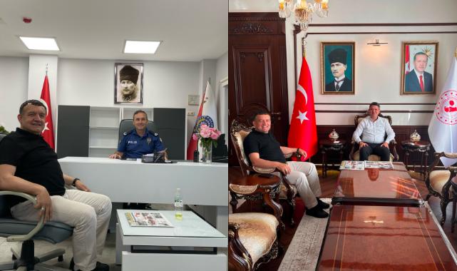 KAYMAKAM GÖKPINAR VE İLÇE EMNİYET MÜDÜRÜ AYDINOĞLUNA ZİYARET