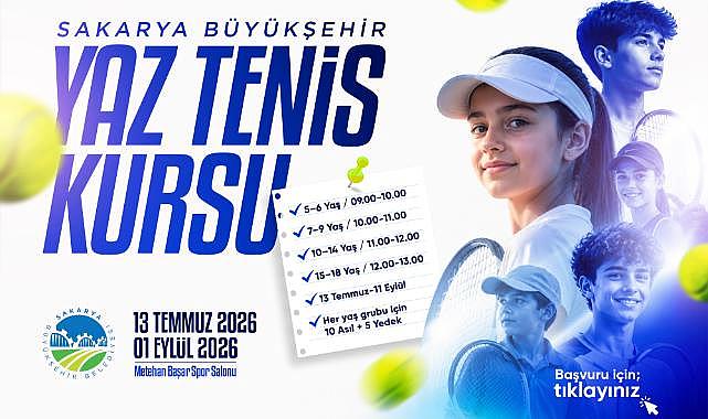 Yaz Spor Okulları’nda Tenis Kursları Başlıyor
