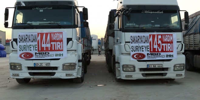 MİLLİ BİRLİK VE DÜŞÜNCE DERNEĞİ HENDEK TEMSİLCİLİĞİ HALEP'E UN GÖNDERDİ.
