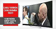 Canlı yayında canlı bomba testi 10 metreden görüyor!